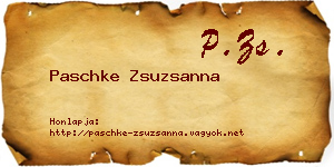 Paschke Zsuzsanna névjegykártya